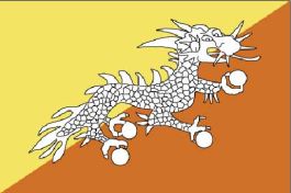 Flagge von Bhutan, Land des Donnerdrachens