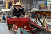 Schwimmender Markt im Mekong-Delta